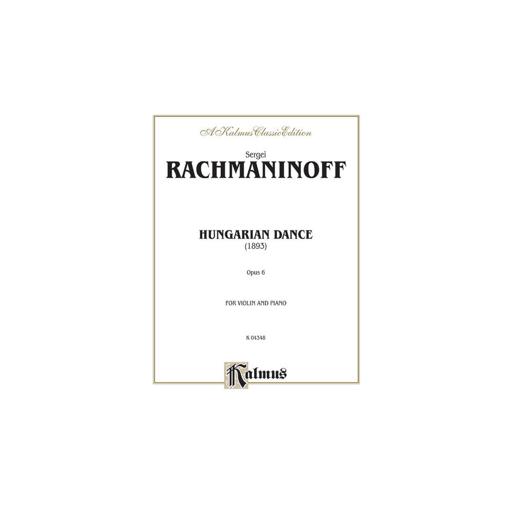 Rachmaninov, Sergei - Hungarian Dance (Urtext)