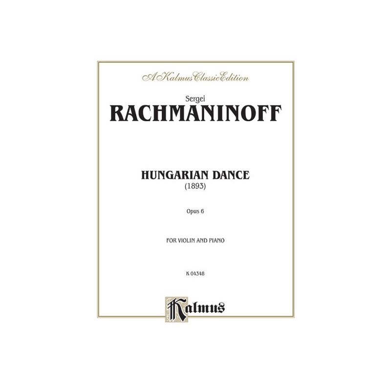 Rachmaninov, Sergei - Hungarian Dance (Urtext)