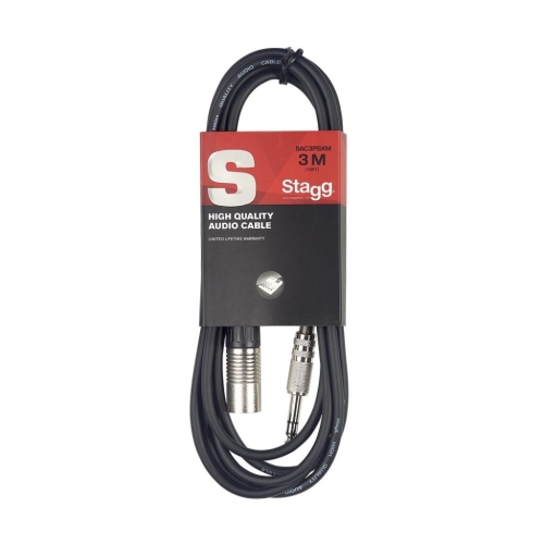 Stagg 3m Male XLR to Stereo...