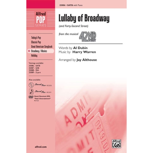 Lullaby of Broadway (42ndStreet) SATB