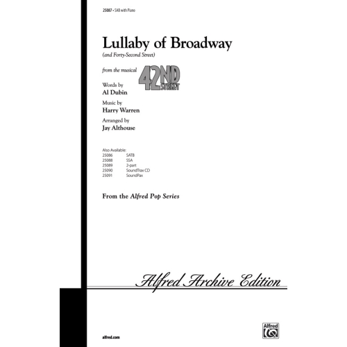 Lullaby of Broadway (42ndStreet) SAB