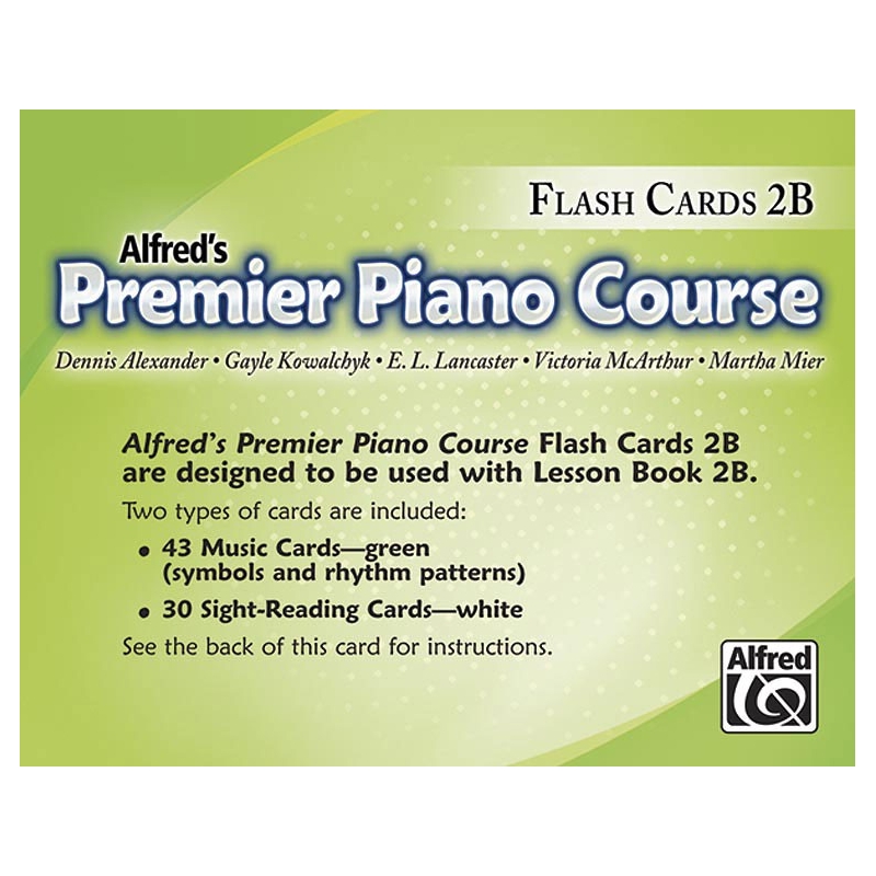 Alfred's Premier Piano Course Lesson 2B Flashcards