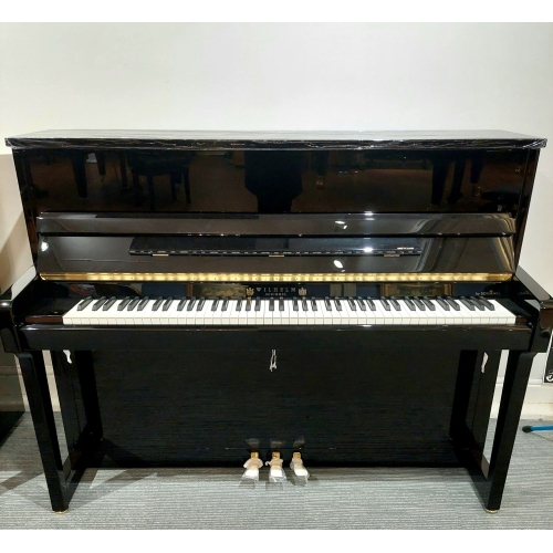 Wilhelm Schimmel W114T Upright Piano in Black Polyester