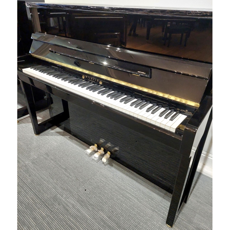 Wilhelm Schimmel W114T Upright Piano in Black Polyester