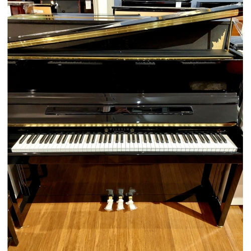 Wilhelm Schimmel W118T Upright Piano in Black Polyester