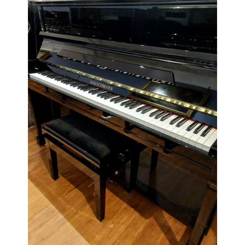 August Förster Model 116E Upright Piano in Black Polyester