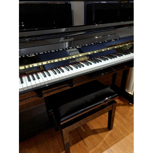 August Förster Model 116E Upright Piano in Black Polyester