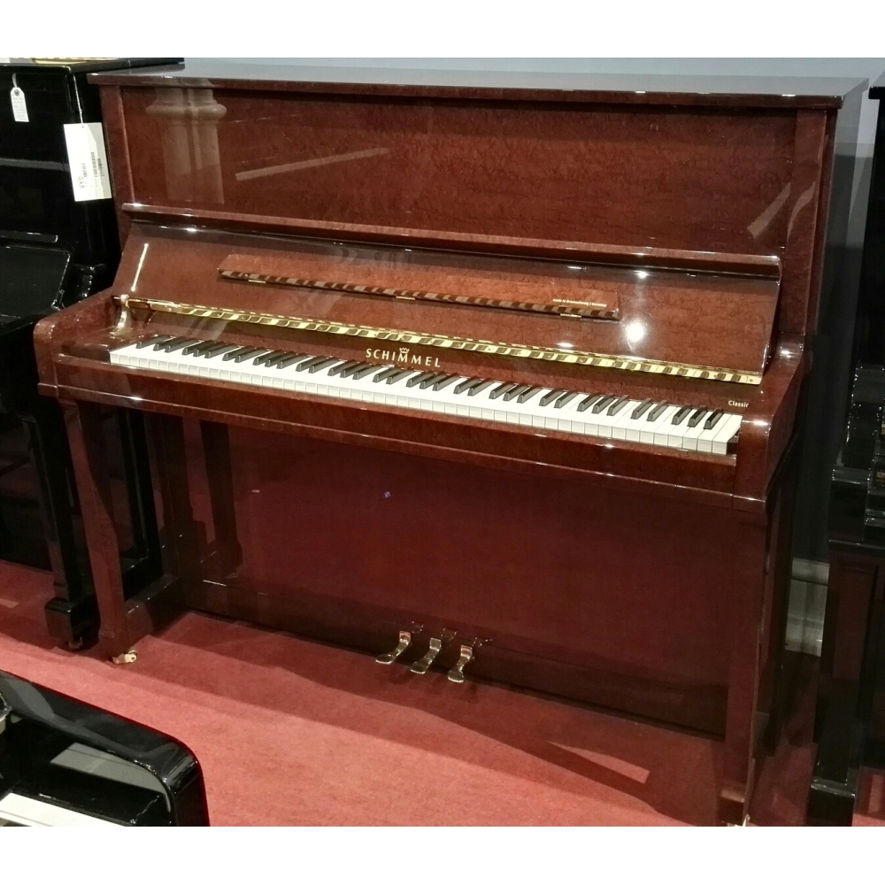 Schimmel C126T Upright Piano in Birds Eye Maple