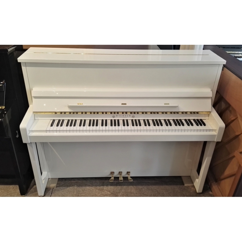 Wilhelm Schimmel W118T Upright Piano in White Polyester