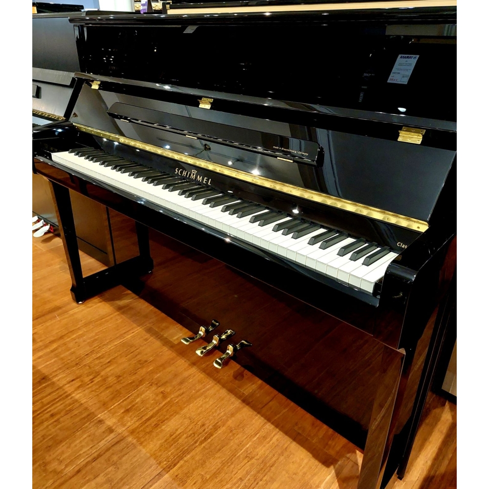 Schimmel C116TT TwinTone™ 'Silent' Upright Piano in Black Polyester
