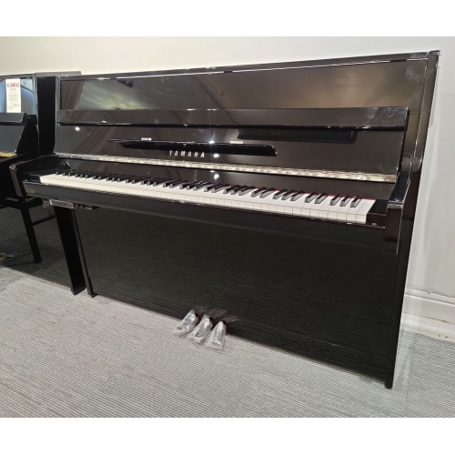 Yamaha B1 TC3 Transacoustic Upright Piano in Black Polyester and chrome fittings