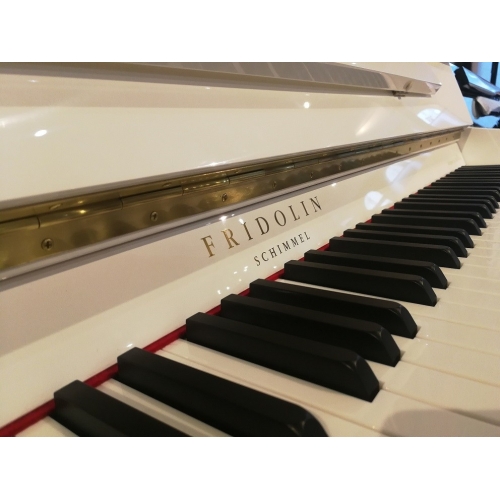 Fridolin Schimmel F121T Upright Piano in White Polyester