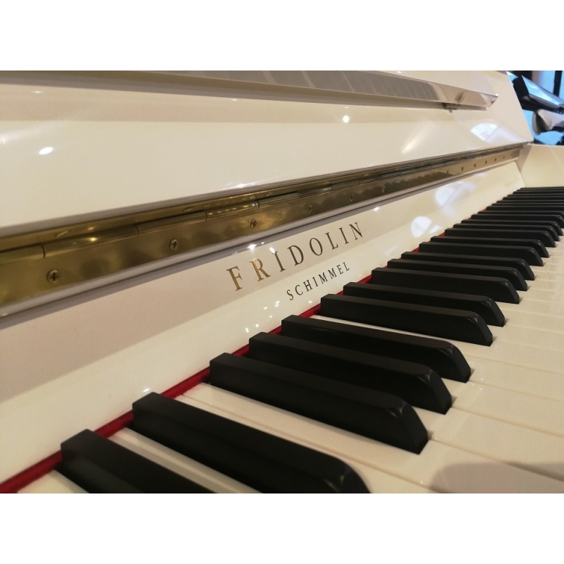 Fridolin Schimmel F121T Upright Piano in White Polyester