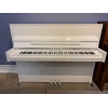 Wilhelm Schimmel W114M Modern Upright Piano in White Polyester and Chrome Fittings