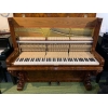 SOLD: Antique Kirkman Upright Piano in Burl Walnut with New Wilhelm Schimmel Inside