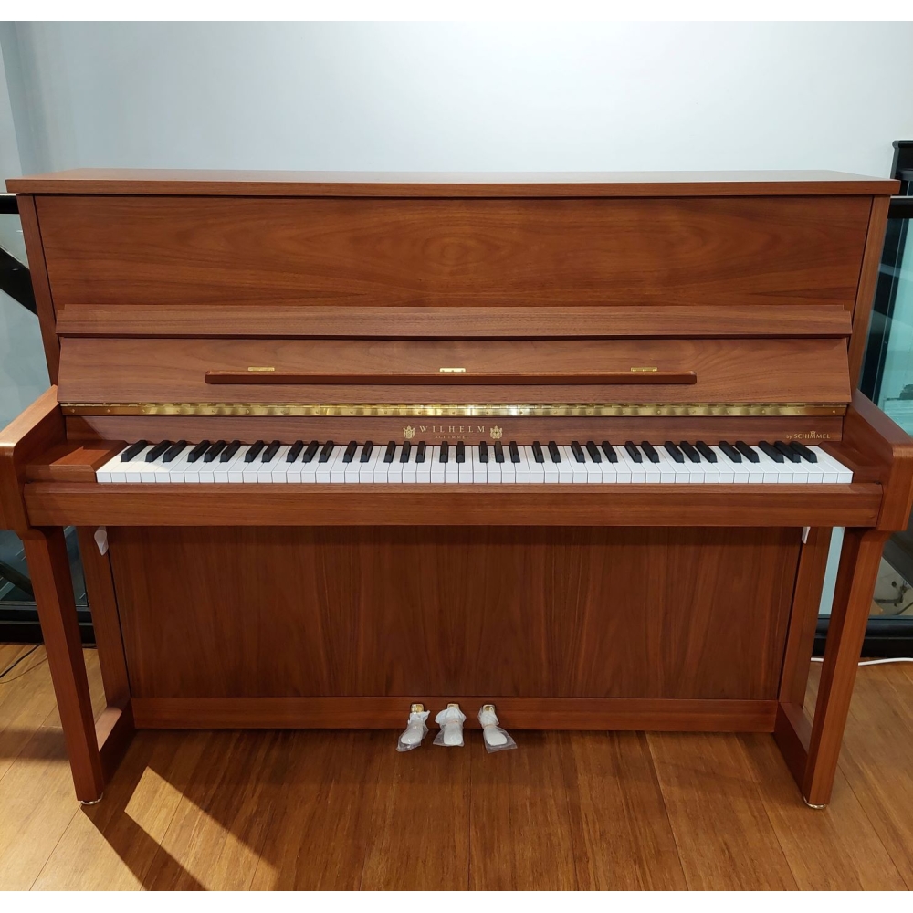 Wilhelm Schimmel W114T Upright Piano in Light Walnut Satin