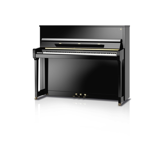 Fridolin Schimmel F121TT TwinTone™ 'Silent' Upright Piano in Black Polyester