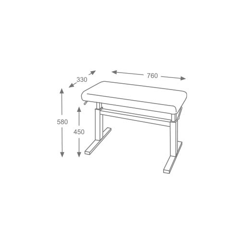 Hidrau Chicago Academy BM45H Ergonomic Top Duet Pneumatic Stool