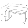 Hidrau Chicago Academy BM45H Ergonomic Top Duet Pneumatic Stool