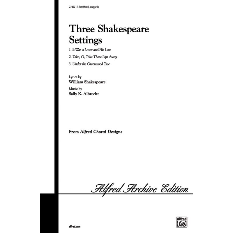 Three Shakespeare Settings 3Pt Mxd
