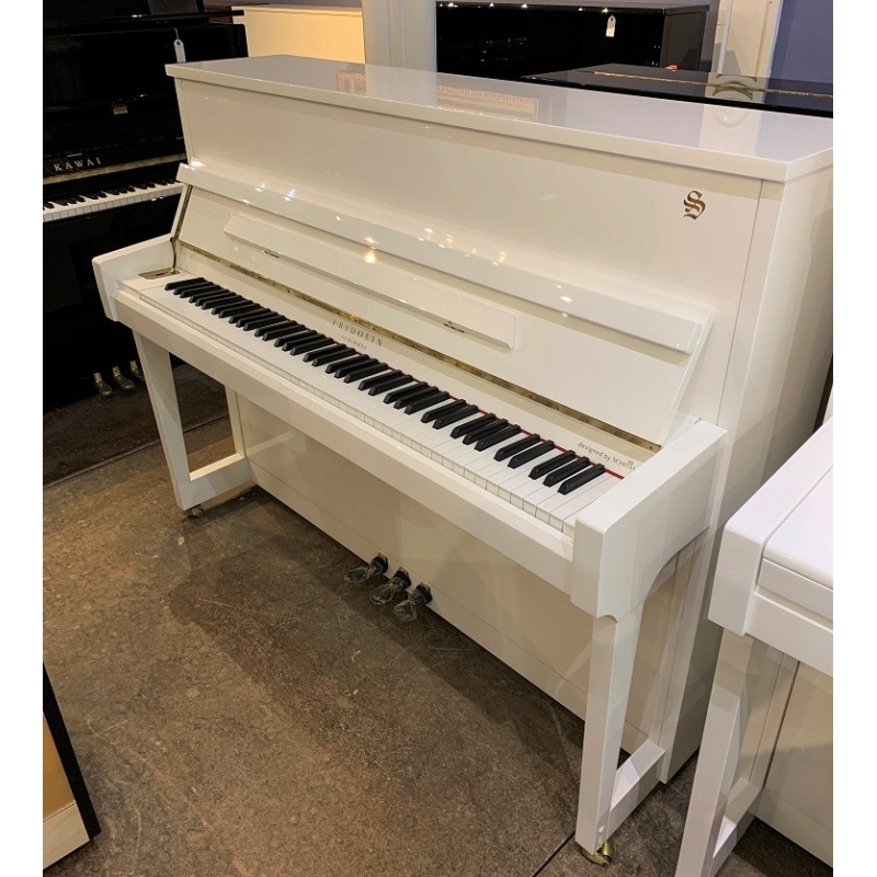 Fridolin Schimmel F116T Upright Piano in White Polyester