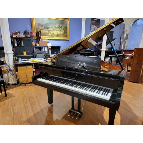 SOLD: Pre-owned Wilcox & Beckingham Grand Piano in Black Polyester