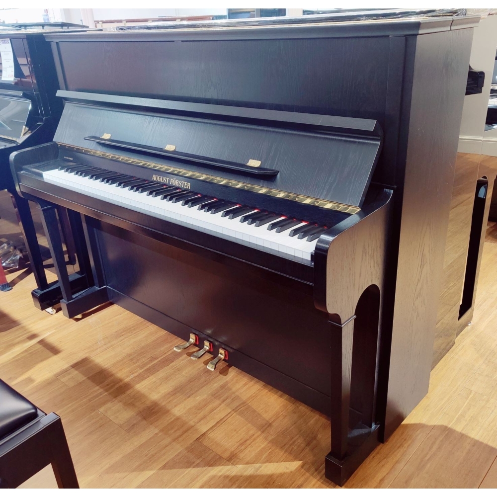 August Förster Model 116E Upright Piano in Black Satin