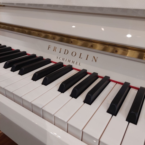 Fridolin Schimmel F123T Upright Piano in White Polyester