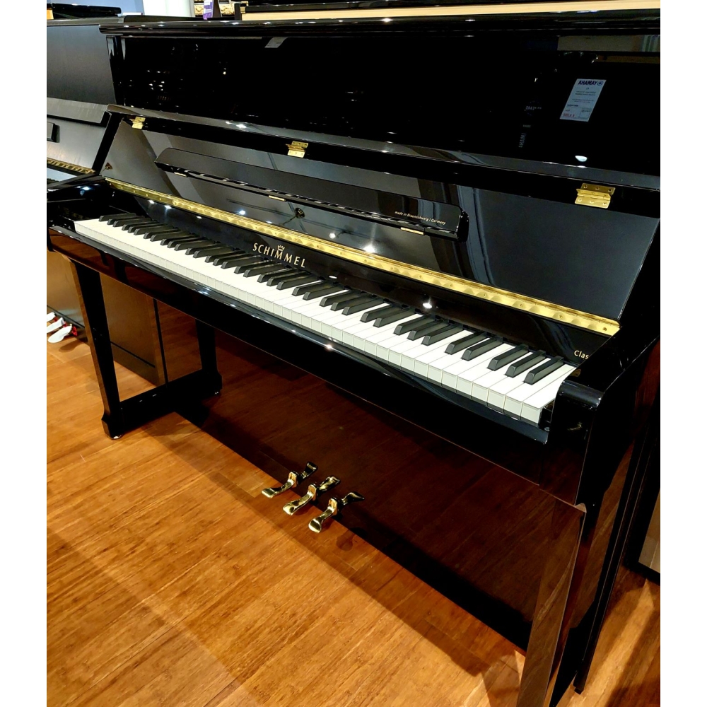 Schimmel C121EM Elegance Manhattan Upright Piano in Black Polyester