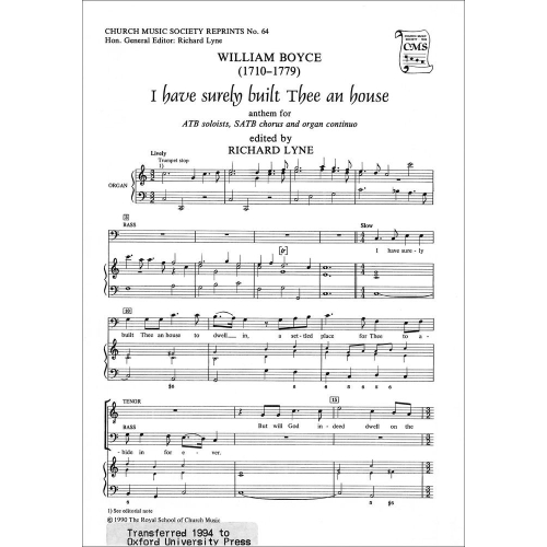 Boyce, William - I have...