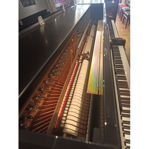 Fridolin Schimmel F123T Upright Piano in Black Polyester with Brass Fittings