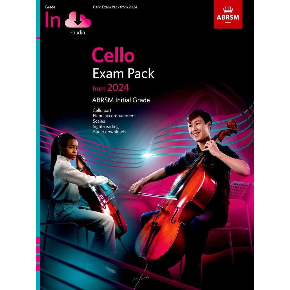 Cello Exam Pack from 2024, Initial Grade, Cello Part, Piano Accompaniment & Audio