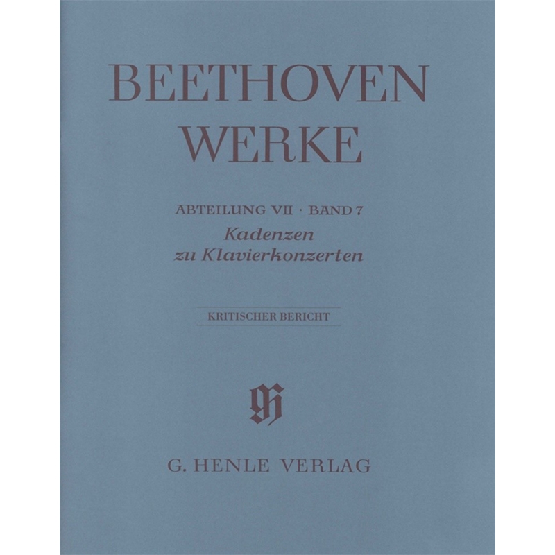 Beethoven, Ludwig van - Cadenzas in the Piano Concertos Series 7 Volume 7