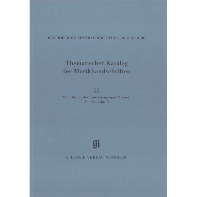 Musikhandschriften d. Signaturengruppe Mus. ms. Bd. 1 (Autoren A-P ) 