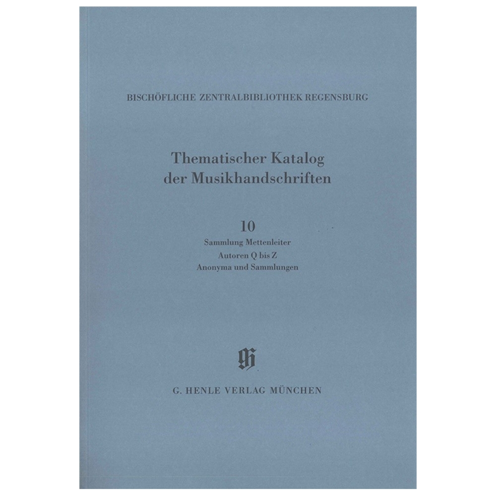 Thematischer Katalog der Musikhandschriften 10 