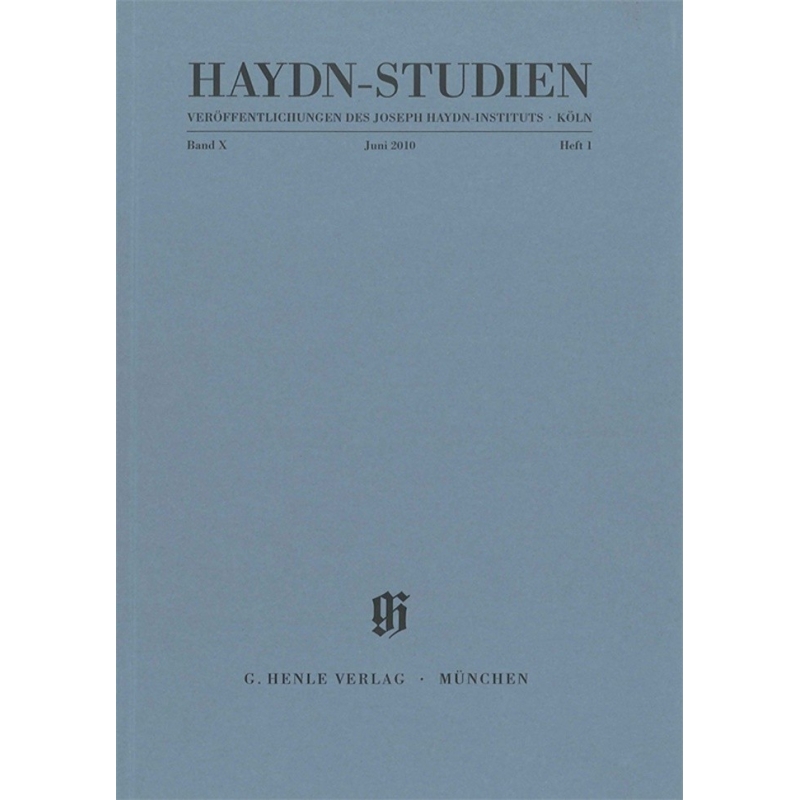 Haydn-Studien Vol. X/Book 1
