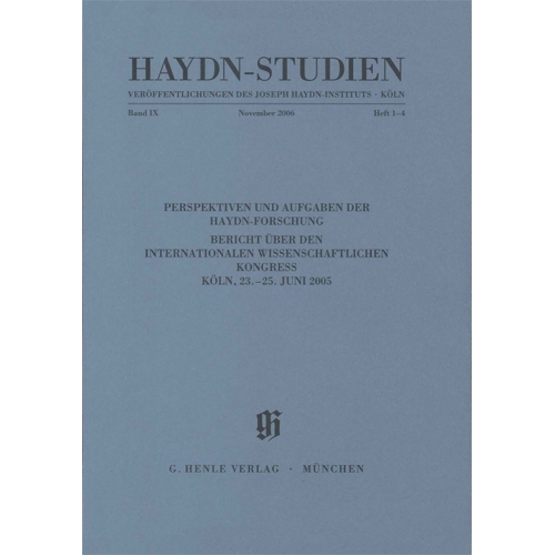 HAYDN STUDIES VOL 9 1-4