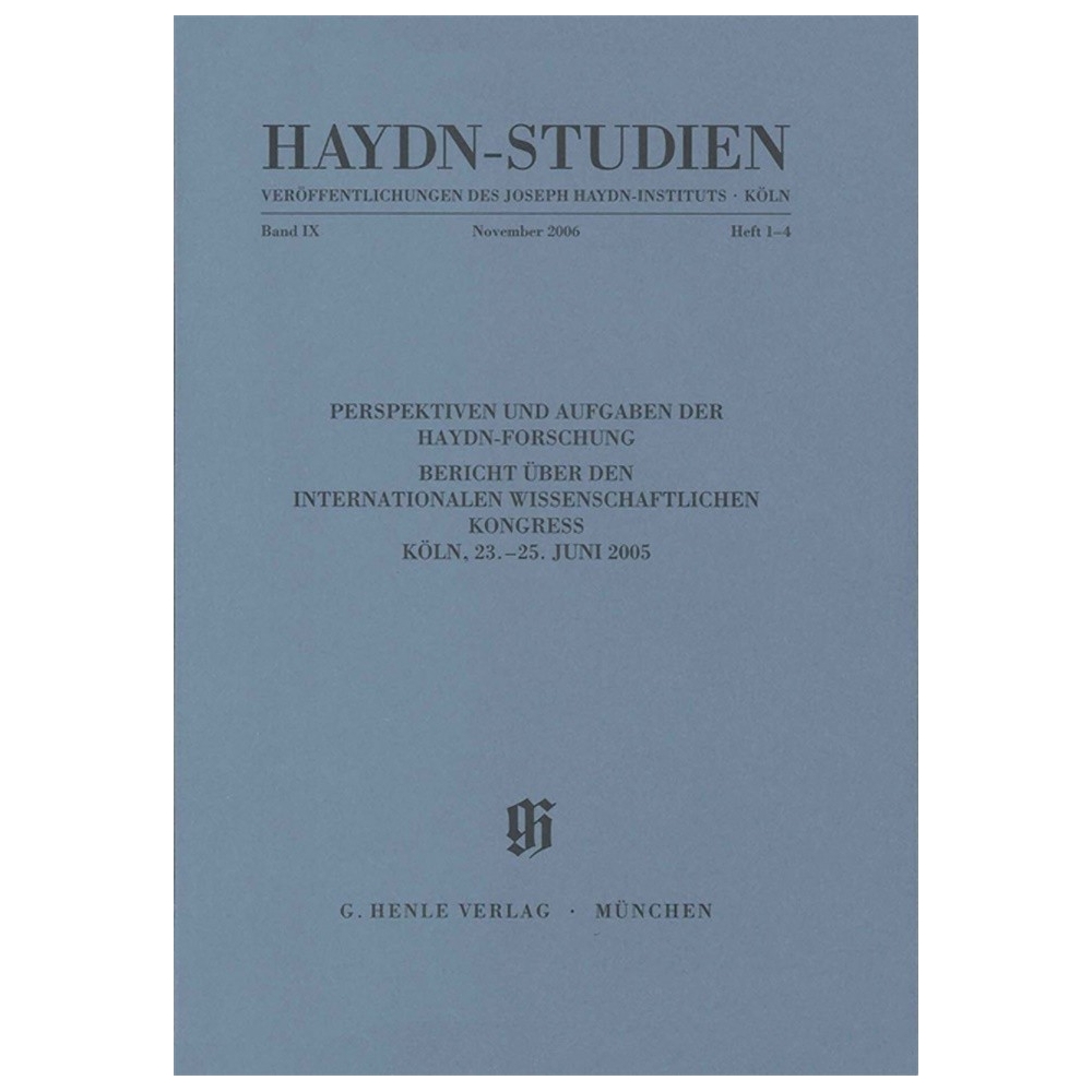 HAYDN STUDIES VOL 9 1-4