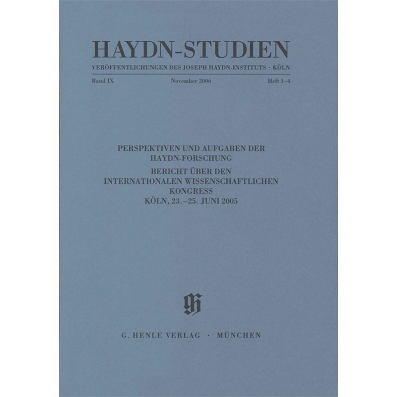 HAYDN STUDIES VOL 9 1-4