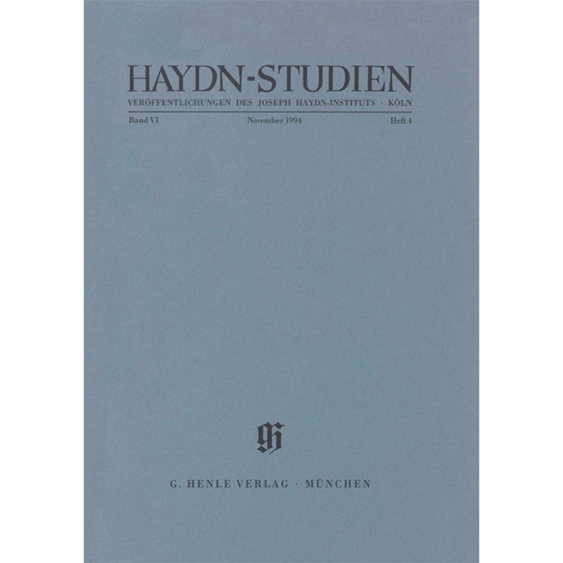 Haydn-Studien, November 1994 Band 6