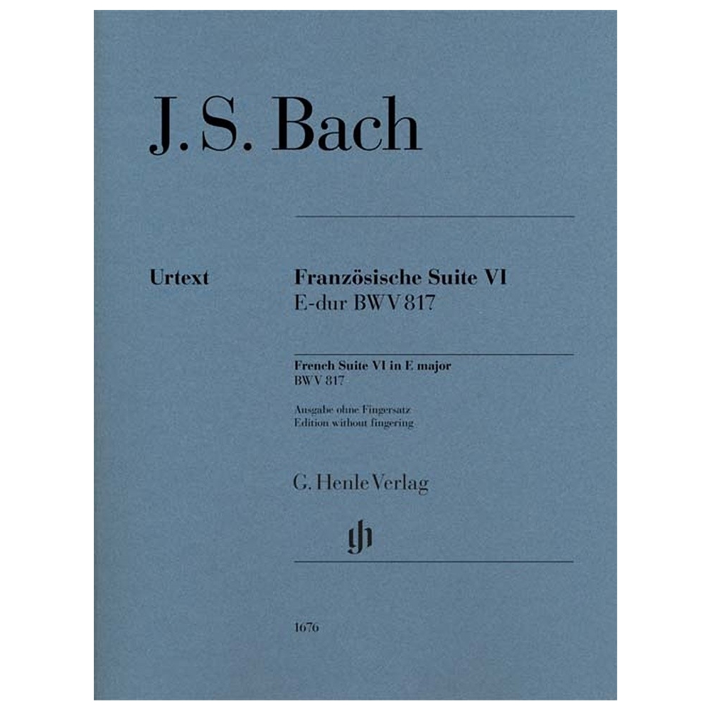 Bach, J.S - French Suite VI BWV 817 