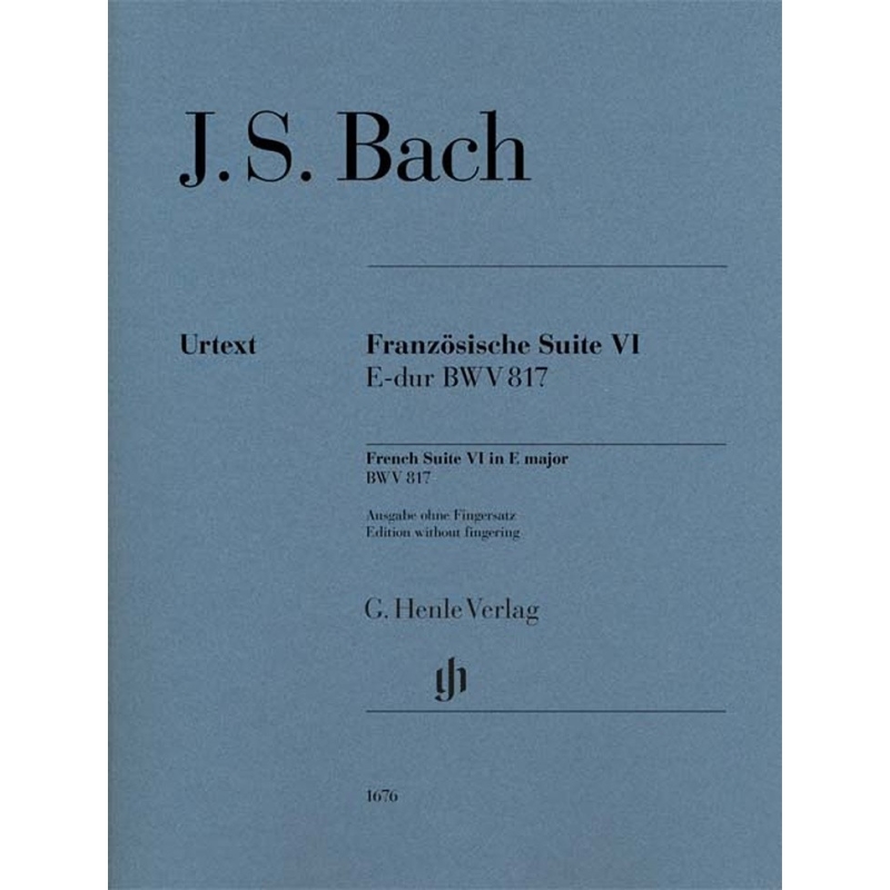 Bach, J.S - French Suite VI BWV 817 