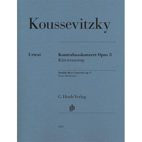 Koussevitzky, Sergej - Double Bass Concerto op. 3, Piano Reduction