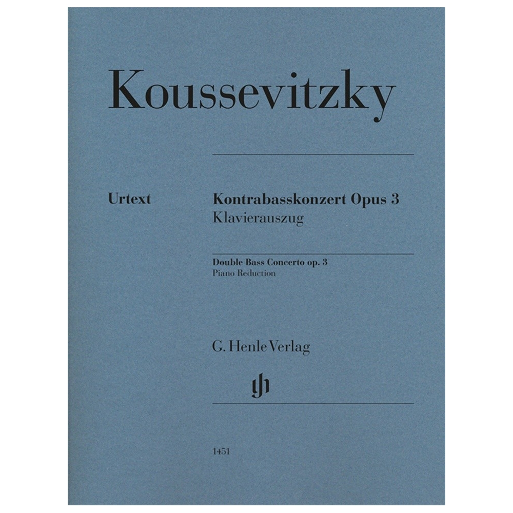 Koussevitzky, Sergej - Double Bass Concerto op. 3, Piano Reduction