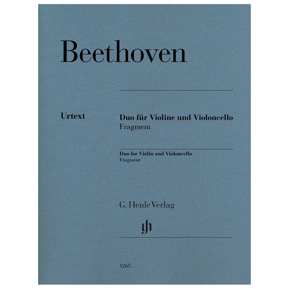 Duo Für Violine und Violoncello: Fragment Mit Ergänzungen Von Robert D. Levin