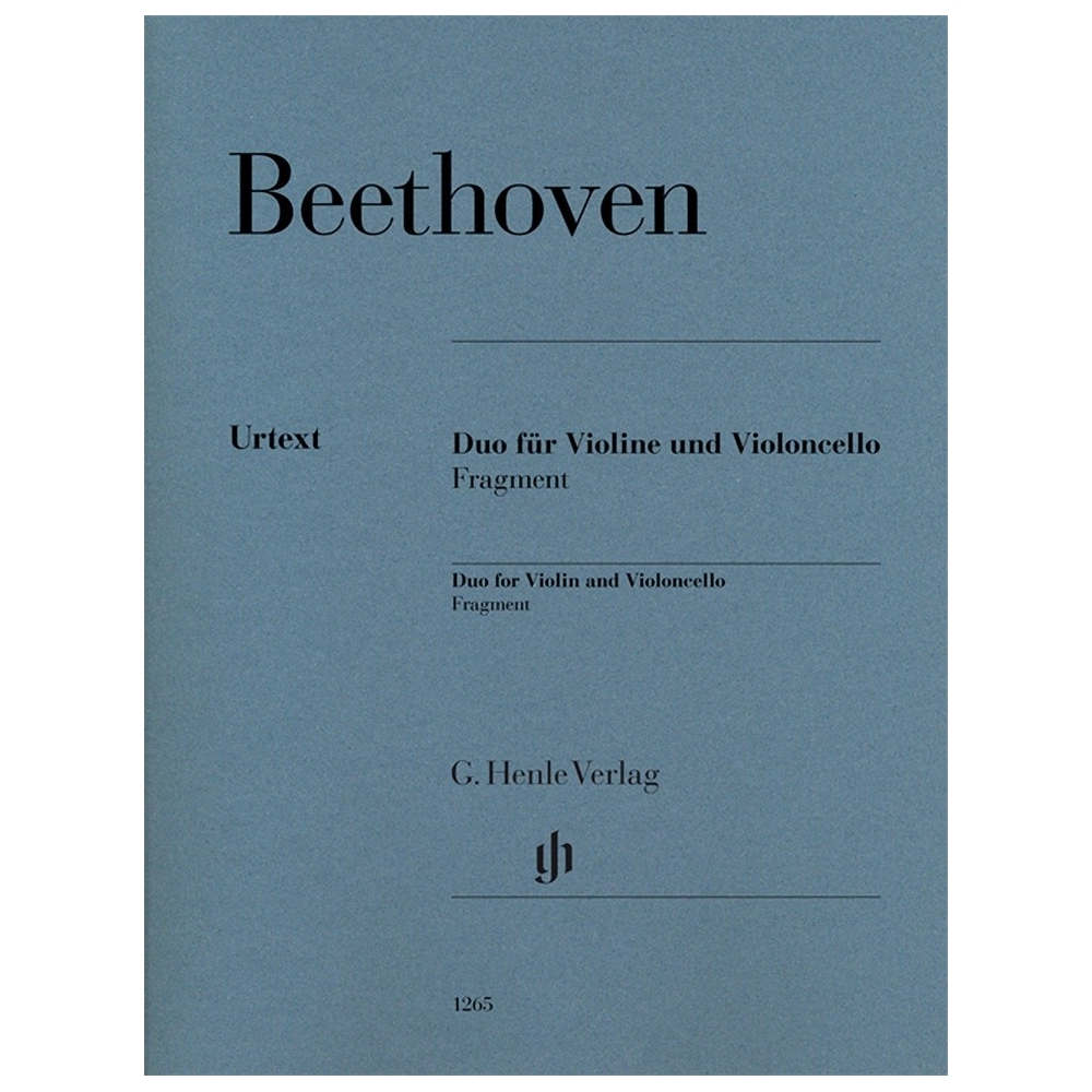 Beethoven, Ludwig van - Duo for Violin and Violoncello, Fragment 