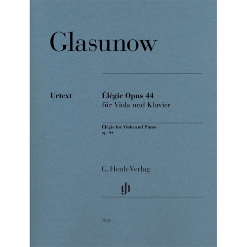 Glazunov, Alexander - Élégie op. 44 for Viola and Piano