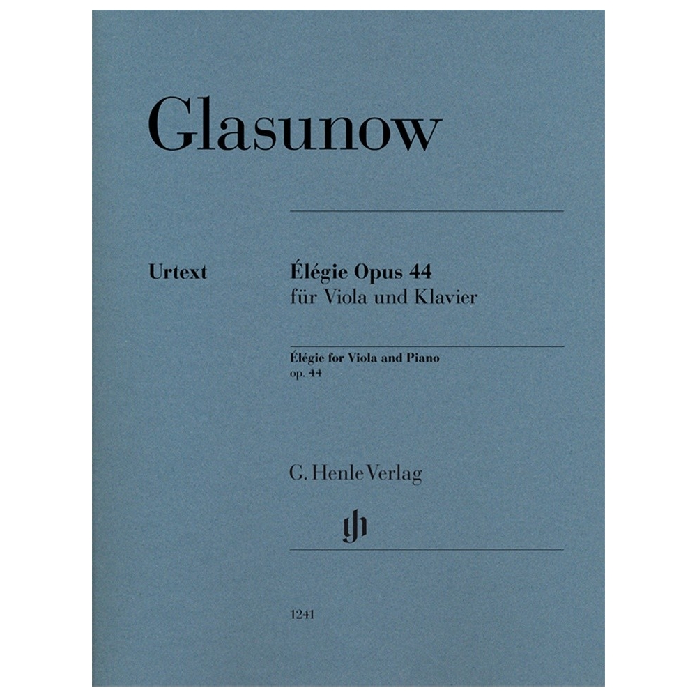 Glazunov, Alexander - Élégie op. 44 for Viola and Piano