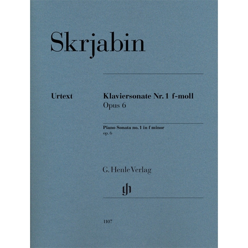 Scriabin, Alexander Nikolayevich - Piano Sonata no. 1 op. 6 