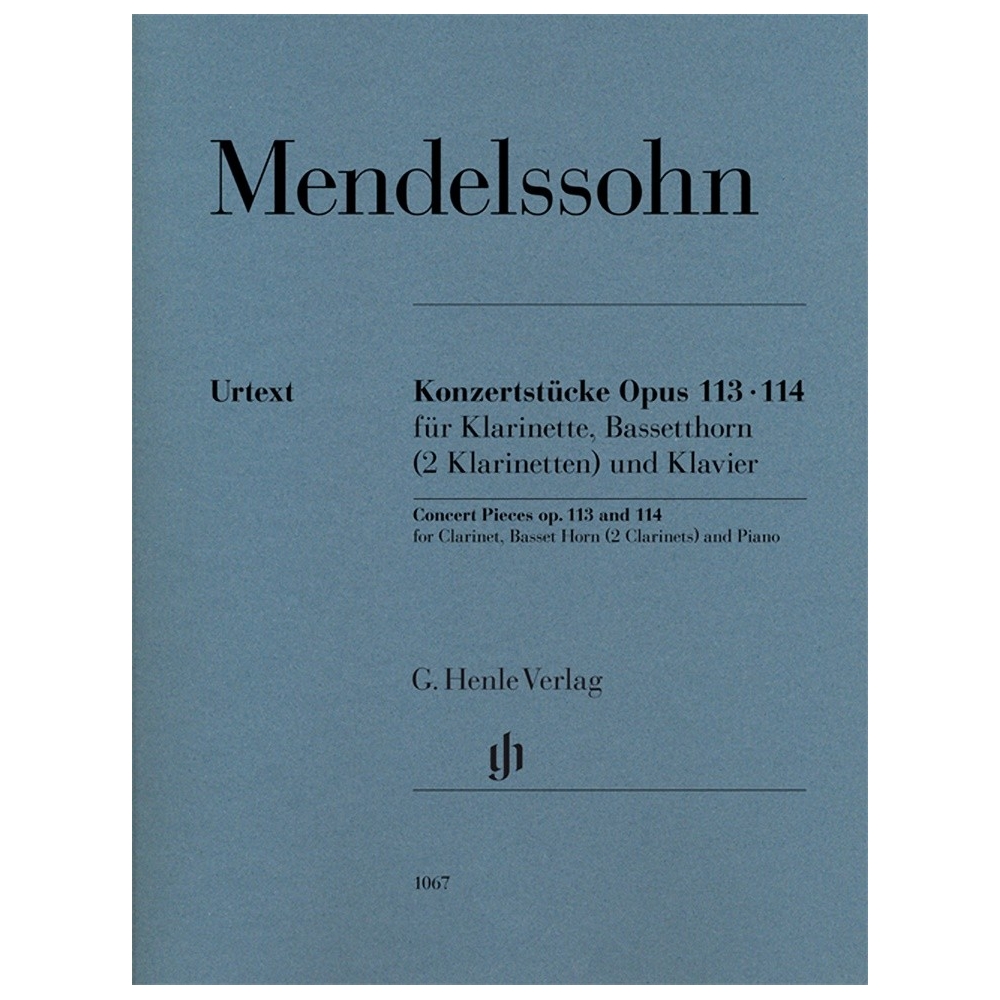 Mendelssohn Bartholdy, Felix - Concert Pieces op. 113 and 114 for Clarinet, Basset Horn (2 Clarinets) and Piano